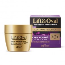 Lift&Oval 70+. Nakts krēms sejai Multijaunināšana (50 ml)	